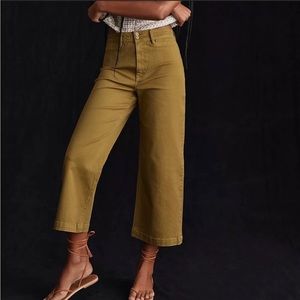 Anthropologie Gemma Wide Leg Crop Pant